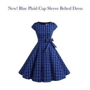 Rockabilly 50’s Retro Style Cap Sleeve Dress